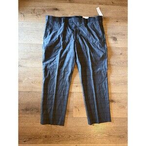 Oak Hill Mens Gray Plaid Chino Pants Golf Size 46 x 30 NWT